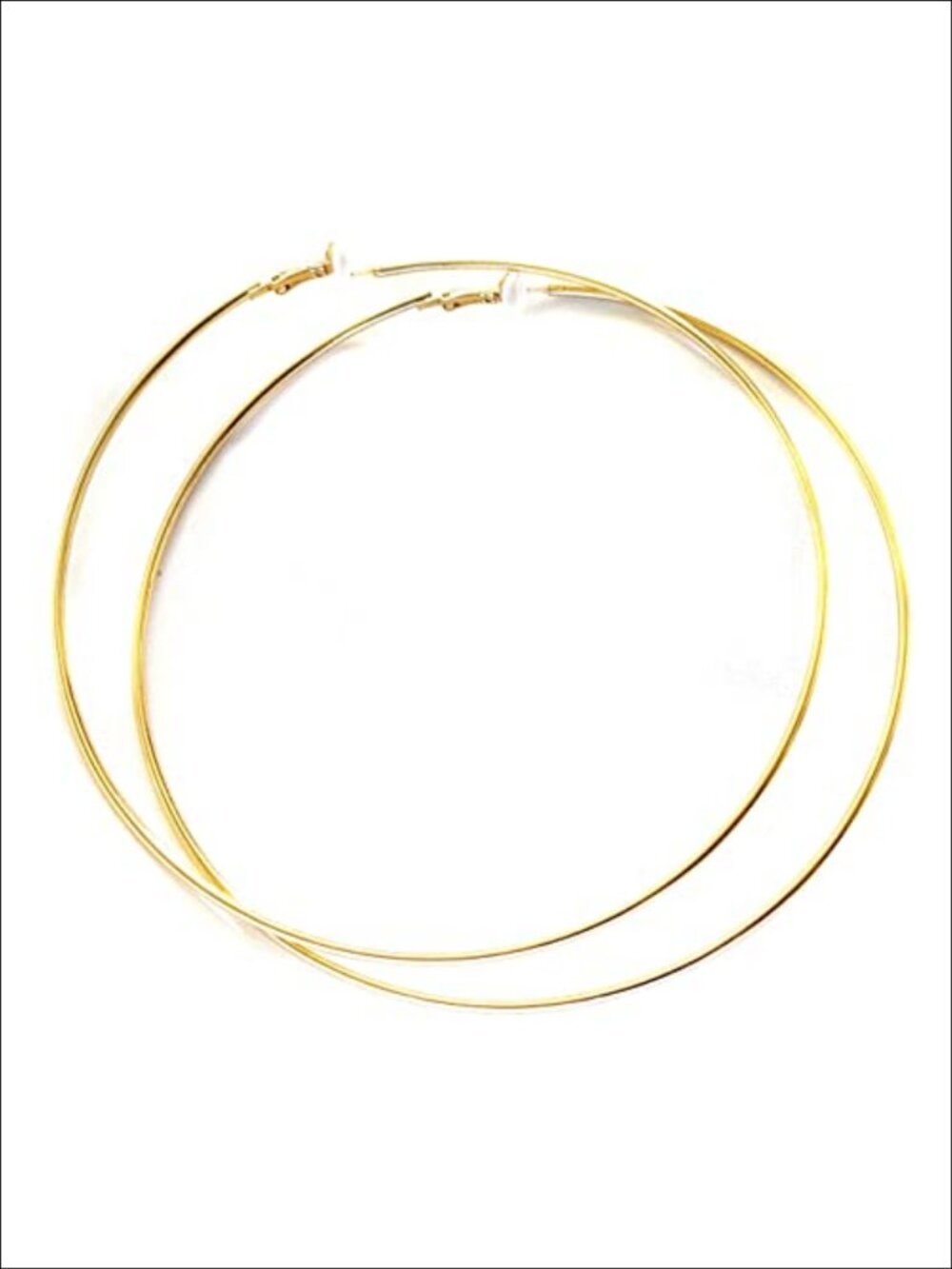 Extra Large Clip On Hoop Earrings 5 Inch 120mm Non Pierced Statement Hoops